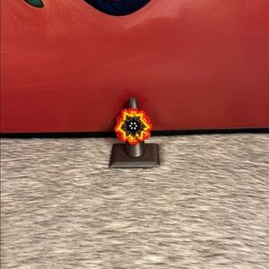 Colorful Beaded Flower Ring -- anillo flor de peyote size 10